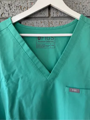 FIGS SURGICAL GREEN CATARINA Scrub Top Size XXL Hospital Uniform Nurse thumbnail 3