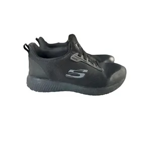 Skechers Women's Size‎ 5 Slip Resistant Work Shoes Black Lace Up Sneakers Mesh thumbnail 2