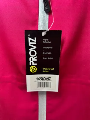 Proviz Nightrider Reflective Waterproof Cycling Jacket Red Pockets Bike NEW Sz 6 thumbnail 3