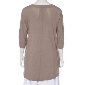 Alice & Olivia Tan Short Sleeve Crew Neck Tunic Sweater thumbnail 7