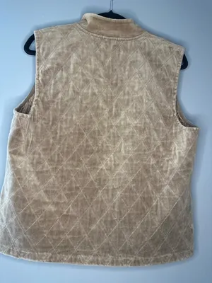 Liz & Co Womens L Quilted Velour Vest Snap Front Equestrian Cottagecore Western thumbnail 4