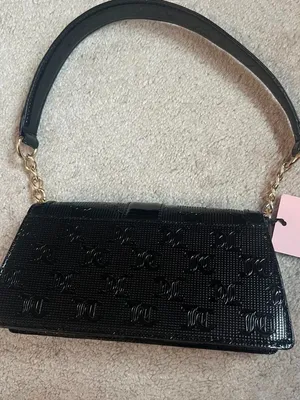 Glossy black Juicy Couture shoulder bag thumbnail 3