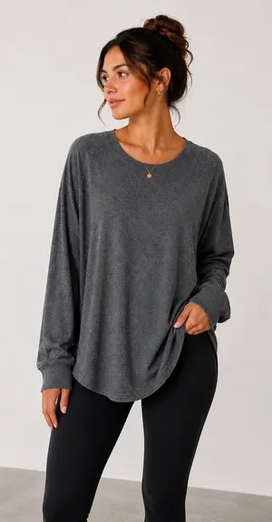 My Pillowbrand Pajama Top XXXL Gray Long Sleeve Lounge Cozy‎ Comfy thumbnail 1