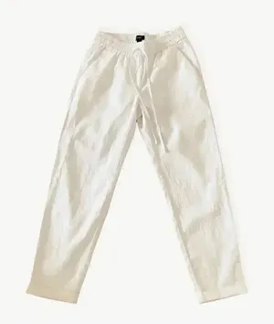 J. Crew Tie-waist Roll Cuffs White Womens Pants SZ 0 thumbnail 1