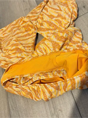 Aerie tiger cheetah print‎ cutout one piece swimsuit orange size large thumbnail 7