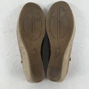 Soul of Africa Suede Leather Wedge‎ Mocassin Loafers Taupe Brown Size 10 US thumbnail 12