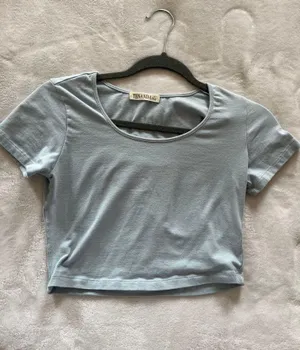 Cropped Baby Tee Blue Size M thumbnail 1