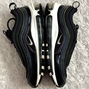 Nike 7.5 Women's Air Max 97 Multi Stitching Black White Purple CK0738-001 thumbnail 1