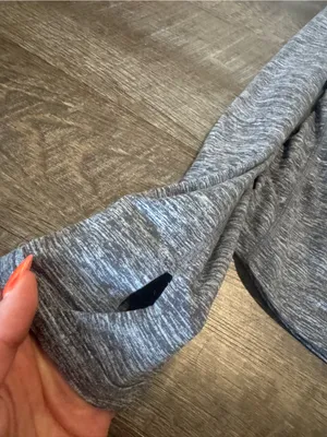 Nike Heathered Gray Dri-Fit 1/4 Zip Running Pullover thumbnail 2