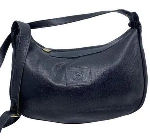 gucci vintage shoulder black leather cross body ba thumbnail 1