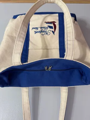 Newport Rhode Island Canvas Tote Bag with Navy Trim Preppy Coastal Vibes thumbnail 11