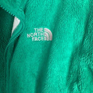The North Face Green Teddy Jacket with Soft Fuzzy Material and Stand-Up Collar thumbnail 2