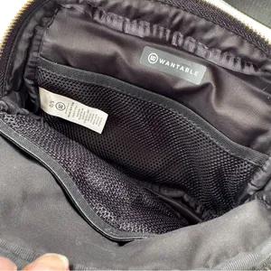 NEW Wantable Brushed Velvet Belt Bag Black thumbnail 8