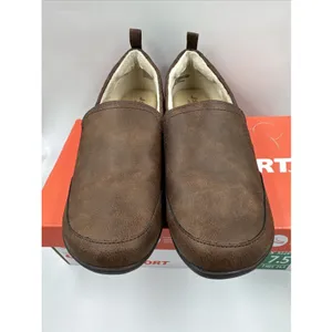 JSport Women's Casual Loafer Slip On Shoes Flats Faux Fur Lined Brown Size 7.5 thumbnail 2
