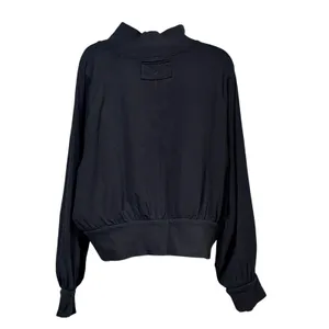 We The Free Free People Black Mock Neck Balloon‎ Sleeve Sweatshirt XL OB1081682 thumbnail 4