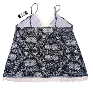 Studio Badgley Mishka Pajama 2 Piece Set Set Shorts Cami Black White Size MEDIUM NEW NWT thumbnail 3