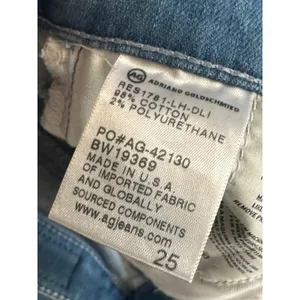 AG Adriano Goldschmied The Mid‎ Rise Stevie Capri Blue Jeans Women's Size 25 thumbnail 7