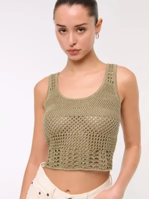 Abercrombie Open-Stitch Lurex Sweater Tank thumbnail 1