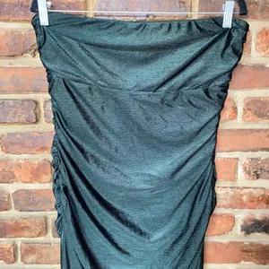 NWOT Lulu's Gorgeous Reputation Green Strapless Ruched Midi Dress Women's Large thumbnail 4