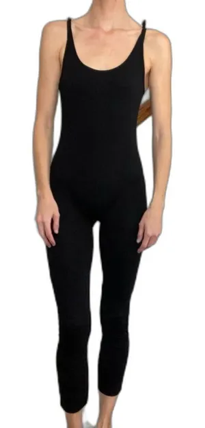 Love Black Spagetti Strap One Piece Jumpsuit Athleisure One Piece Size Small thumbnail 1