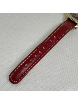 Harry Potter Quidditch Watch women gold tone 38mm quartz red leather running thumbnail 4