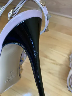 Valentino Garavani Rockstud 100 Two-Tone Patent Leather Pumps - Size 38 thumbnail 8