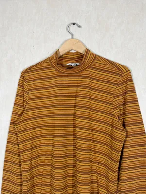 Toad&Co Women’s Piru Mock Neck Longsleeve Shirt Lightweight Multicolor Stripe XL thumbnail 4