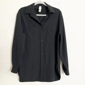 Alo Yoga Dreamscape Button Down Long Sleeve Black XS thumbnail 2