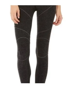 Alo Alosoft Revel Leggings Black/Gray Heathered thumbnail 4