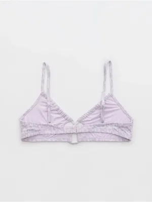 aerie Lavender Floral Lace Bikini Top thumbnail 3