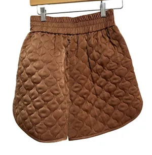 Pink Dolphin women's brown quilted shorts size Medium‎ thumbnail 1