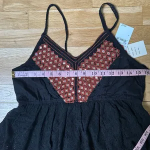 NWT - RAGA - Black Lace Top with rhinestone thumbnail 7