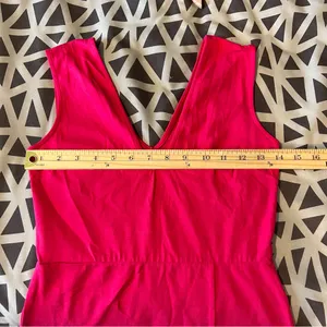 ASOS Pink Stretch Bodycon‎ V-Neck V-Back Side Slit Sleeveless Mini Dress Size 4 thumbnail 8