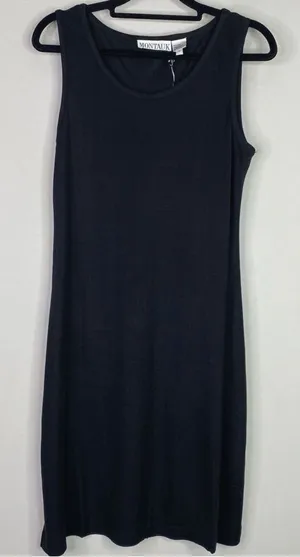 100% Silk Elegant Black Dress by Montauk thumbnail 1