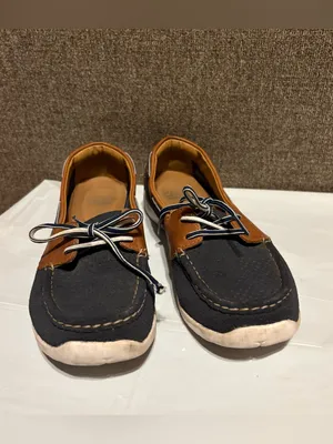 Cloudsteppers By Clarks Jocolin Vista Shoes‎ Sz 9 Boat Leather Navy Tan Womens thumbnail 2