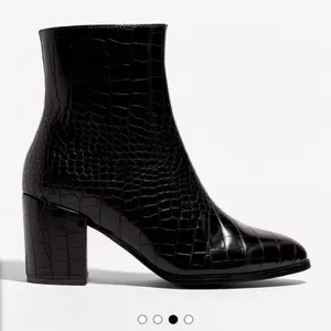 Nasty Gal Croc Embossed Block Heel Meadow 2 Ankle Boots Size 8 thumbnail 3
