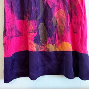EXPRESS Dreamweight Cotton Vintage Y2K Pink Purple Tropical Tank Top Womens M thumbnail 4