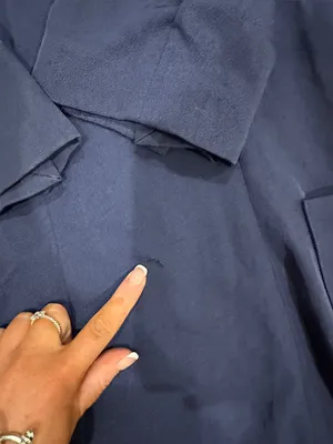 Elizabeth and James Women's Single-Button Blazer Jacket Navy thumbnail 7