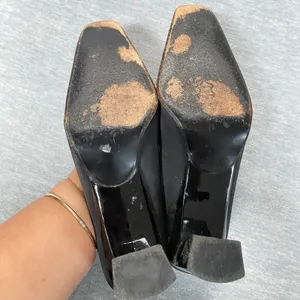 Vintage Sesto Meucci Black Satin‎ Beaded Embellished Mule Heels Sz 7 M Old Money thumbnail 7