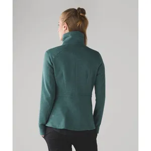 Lululemon &go Take-Off Fleece Heathered Deep Green Size 4 thumbnail 3