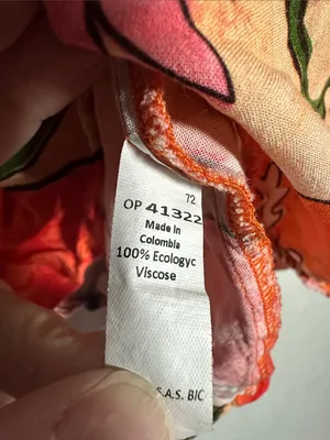 Maaji Orange Floral Top Summer Babydoll Tropical Camisole Ecologyc Medium thumbnail 6