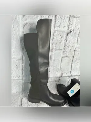 A new day Hope black faux leather Knee-High Women's Boots new size 7.5 thumbnail 6