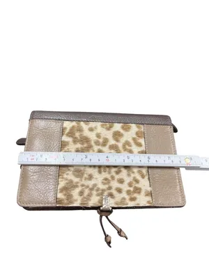 Brighton wms vintage brown leather zebra clutch wallet sz 7.5"x5" SKU 10-787 thumbnail 2
