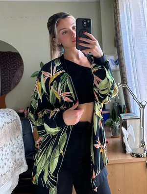 ZARA printed jacket thumbnail 1