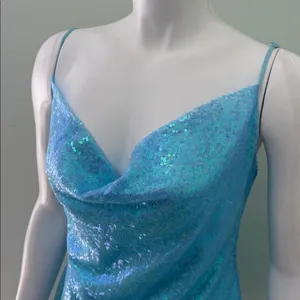Lucy In The Sky blue sequin dress thumbnail 5
