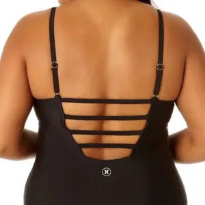 Hurley Women’s UPF 50+ One Piece Adjustable Strap Back Low Cut Swimsuit, Size L thumbnail 11
