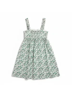 ELOQUII Floral Cotton Poplin Corset Midi Dress Green‎ White NWT 18 Cottagecore thumbnail 3