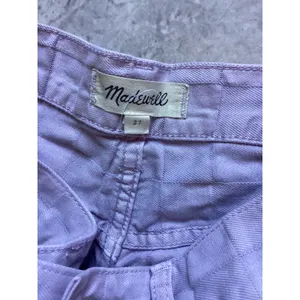 Madewell Lavender Purple Checkerboard High Rise Denim Shorts 27 NK854 thumbnail 5