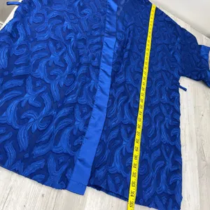 Vintage Contessa Di Roma Blue Sheer Short Sleeve Tie Close Robe Kimono Medium thumbnail 8