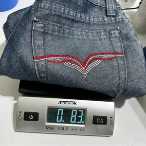 Liquid X Vintage Acid Wash Denim Shorts Red Pocket Embroidery Size 0 thumbnail 10